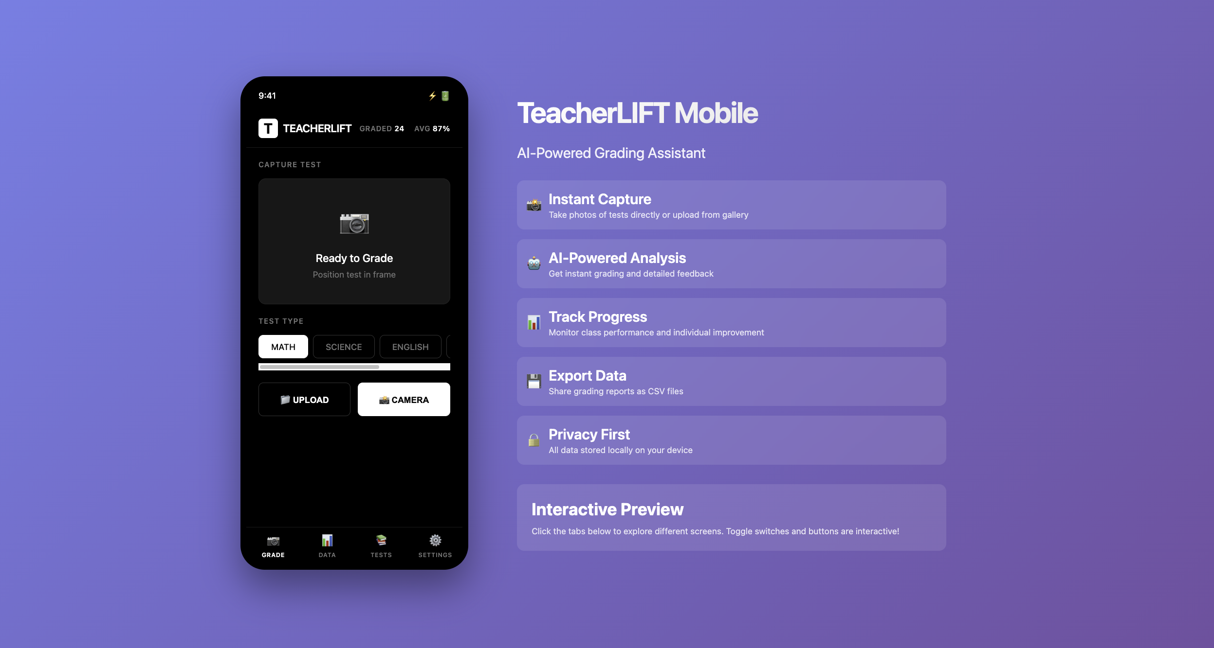 AI Grader | TeacherLIFT | Vision 